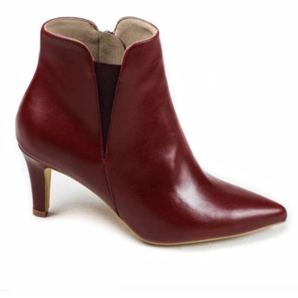 Bhava Studio Blondie Ankle Bootie Cherry Red Sz 6 - Picture 10 of 10
